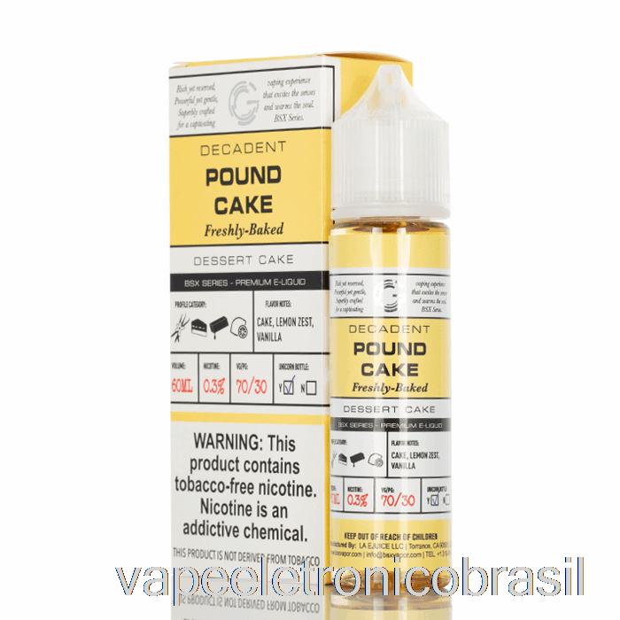 Vape Recarregável Libra Cake - Série Bsx - 60ml 0mg